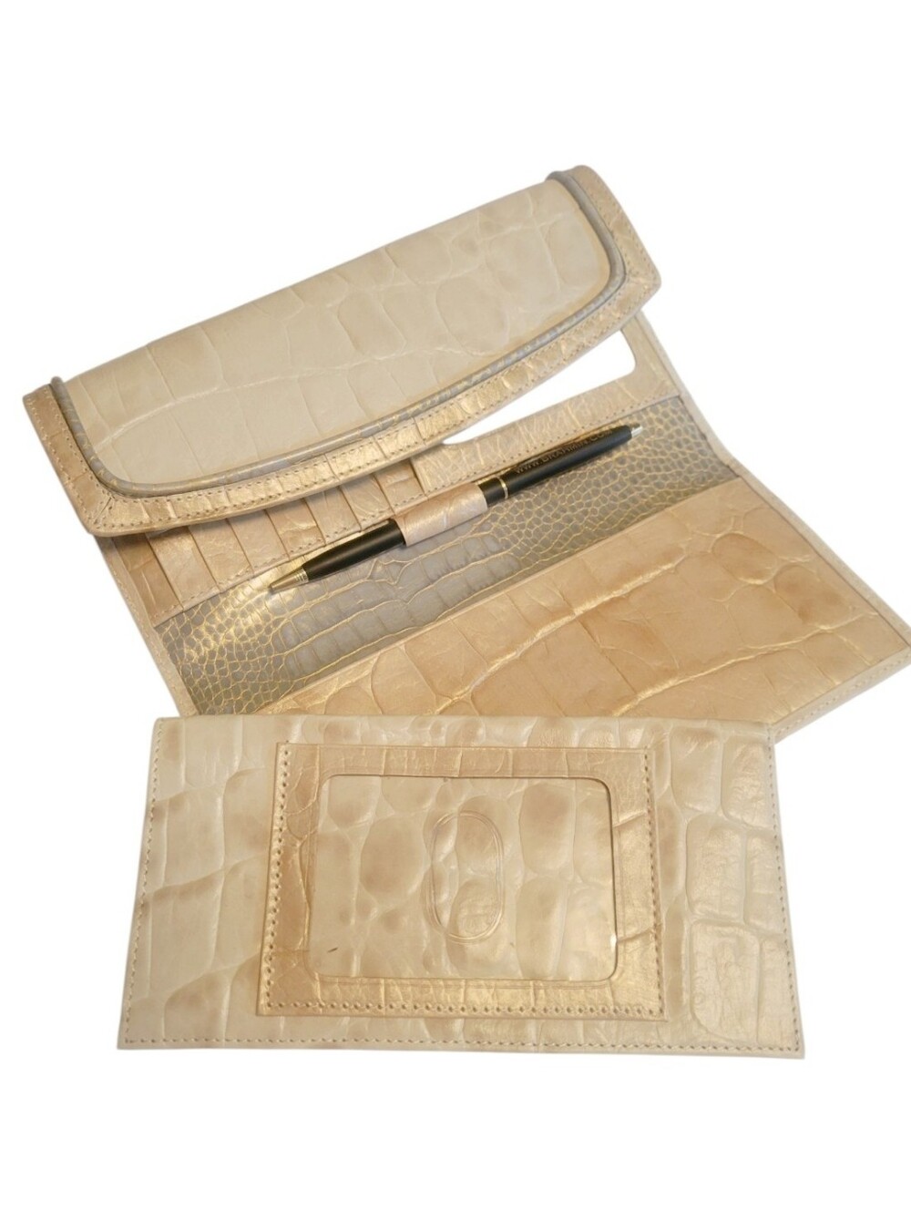 Vintage Brahmin Trifold Wallet With Checkbook